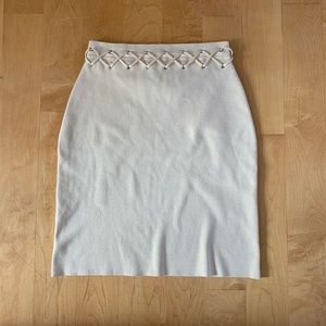 Laced Cross Nude Skirt